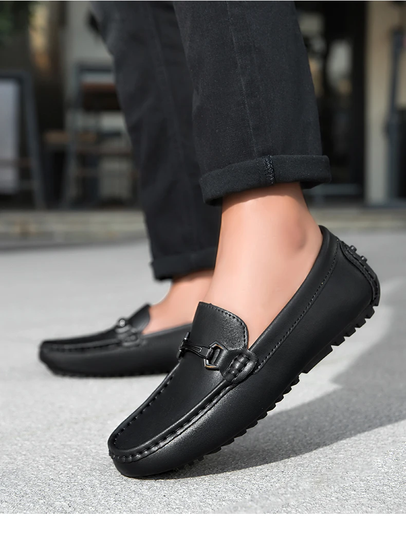 Genuine Leather Men Casual Shoes Luxury Brand Mens Loafers Moccasins Breathable Slip on Italian Driving Shoes Chaussure Homme