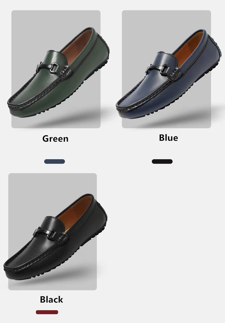 Genuine Leather Men Casual Shoes Luxury Brand Mens Loafers Moccasins Breathable Slip on Italian Driving Shoes Chaussure Homme