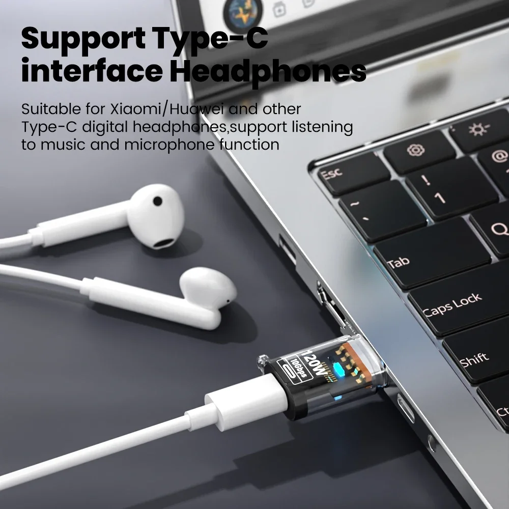 8Pcs 120W USB 3.2 OTG Adapter Female to Type C Male Fast Charging Cable for iPhone 15-17 Samsung Laptop PC - USB-C Connectivity