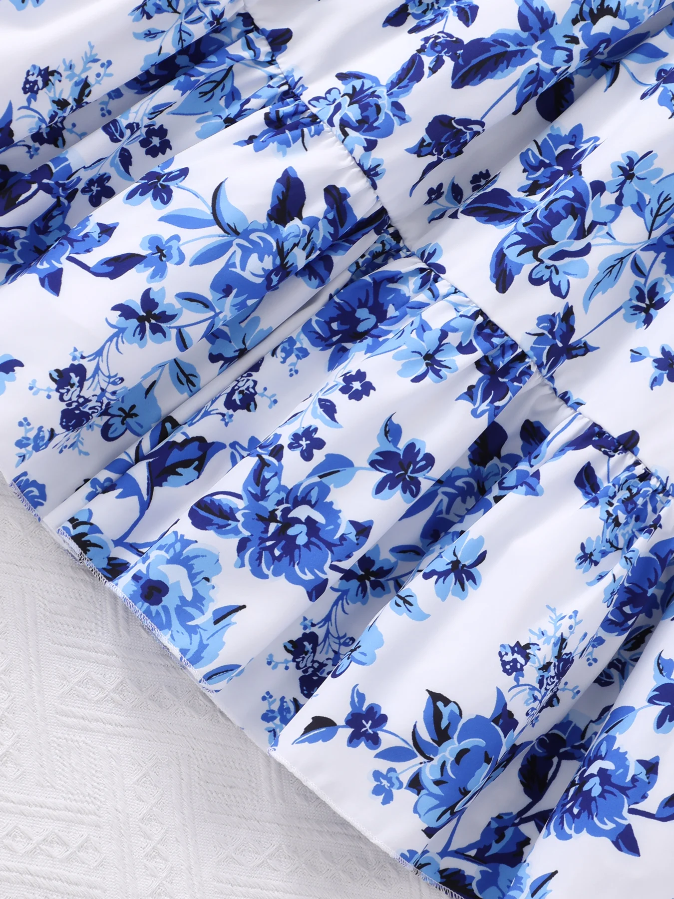 Women's and Children's A-Line Skirt in Country Style with Fashionable Flower Print Casual Midi Skirt Suitable for Daily Wear,