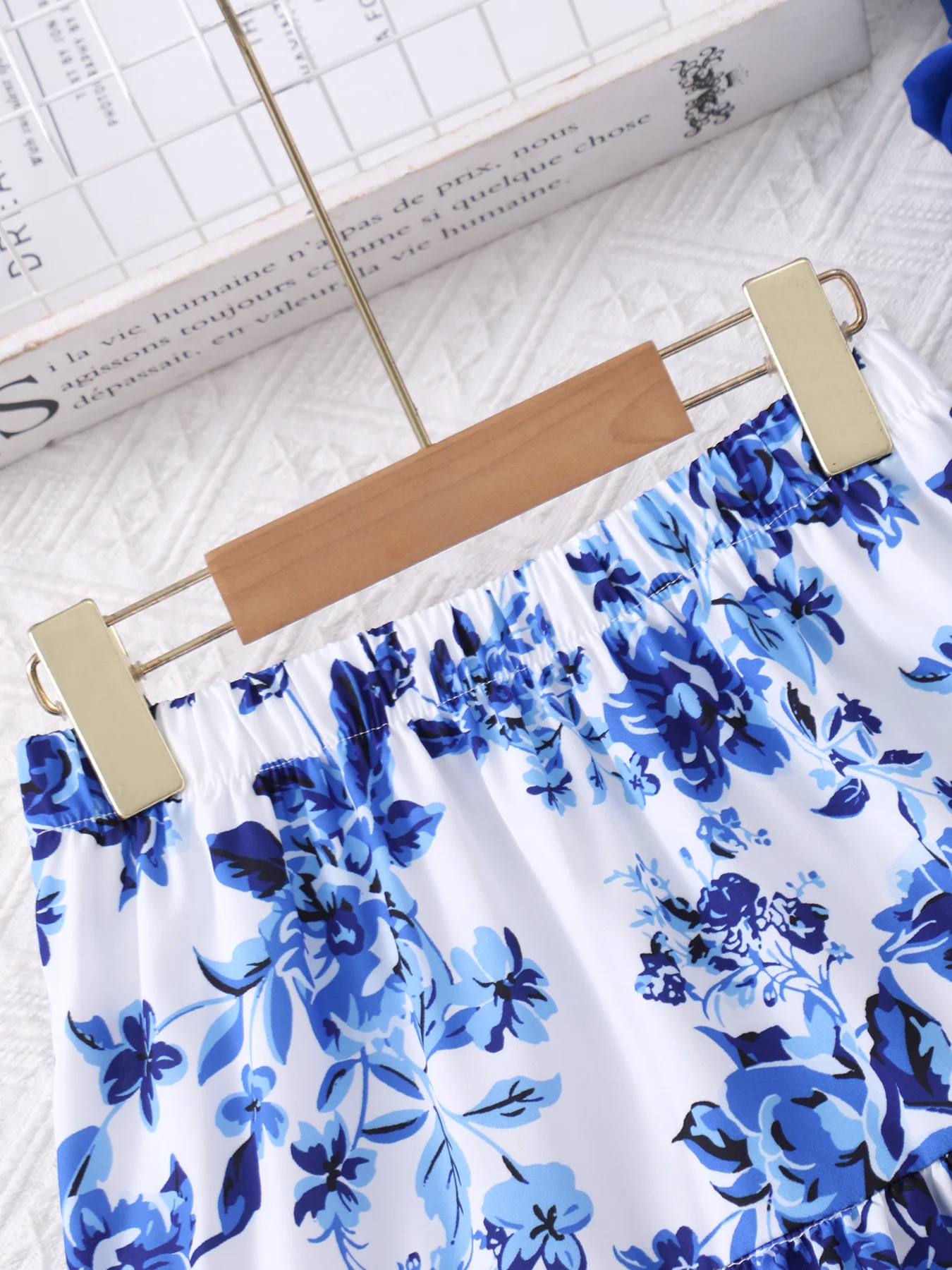 Women's and Children's A-Line Skirt in Country Style with Fashionable Flower Print Casual Midi Skirt Suitable for Daily Wear,