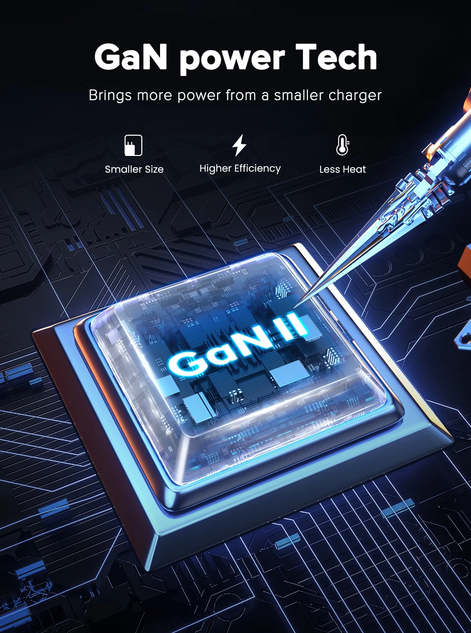 QOOVI GaN 65W Charger USB Type C Fast Charging Quick Charge 4.0 Adapter USB-C PD Charger For iPhone Samsung Xiaomi Macbook iPad