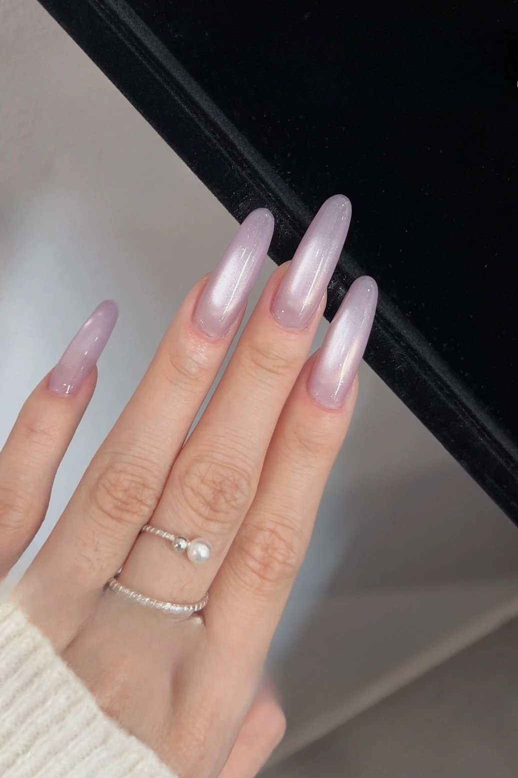 10 Color Bead Color Pearl Silk Satin Cat Eye Glue Nail Shop New Popular Transparent Naked Color Glass Bead Cat Eye White Enamel