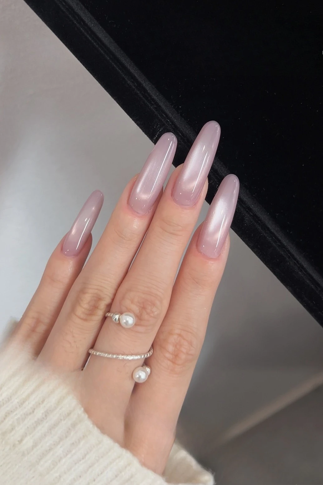 10 Color Bead Color Pearl Silk Satin Cat Eye Glue Nail Shop New Popular Transparent Naked Color Glass Bead Cat Eye White Enamel