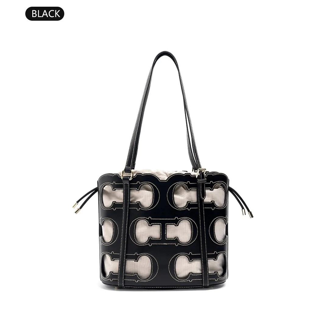CH High-end Brand Women's Handbag Fashion Hollow 2026 New Large Capacity Simple Shoulder Bag