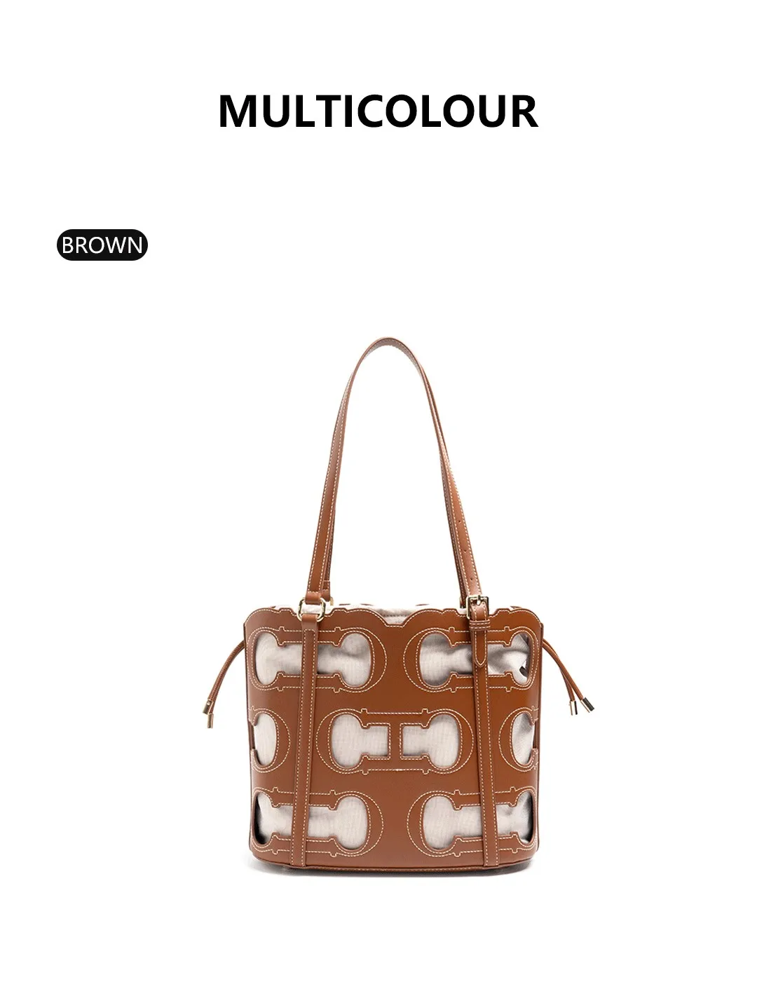 CH High-end Brand Women's Handbag Fashion Hollow 2026 New Large Capacity Simple Shoulder Bag