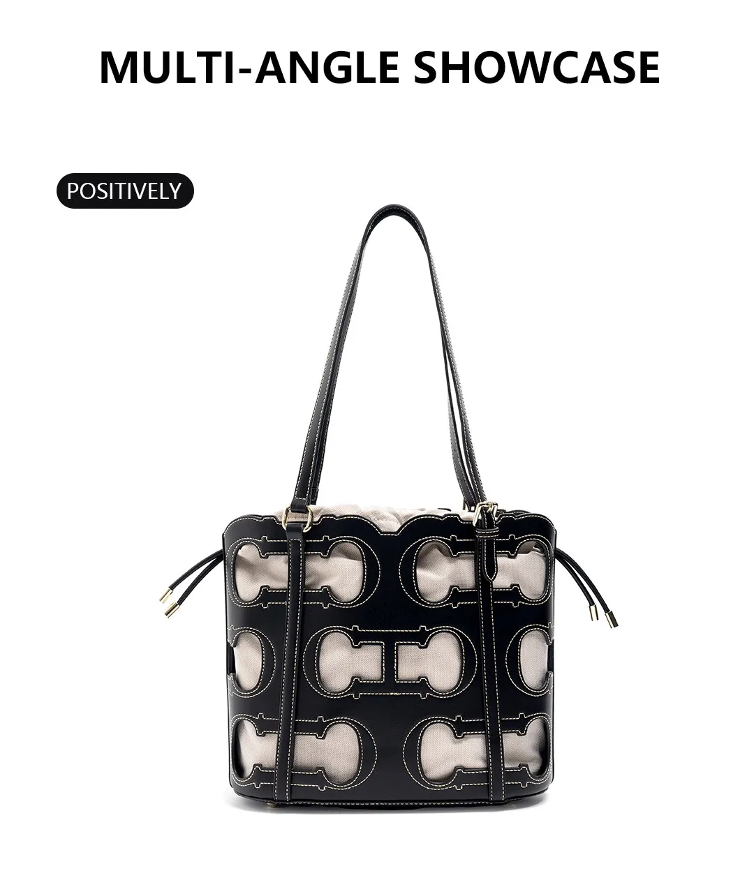 CH High-end Brand Women's Handbag Fashion Hollow 2026 New Large Capacity Simple Shoulder Bag