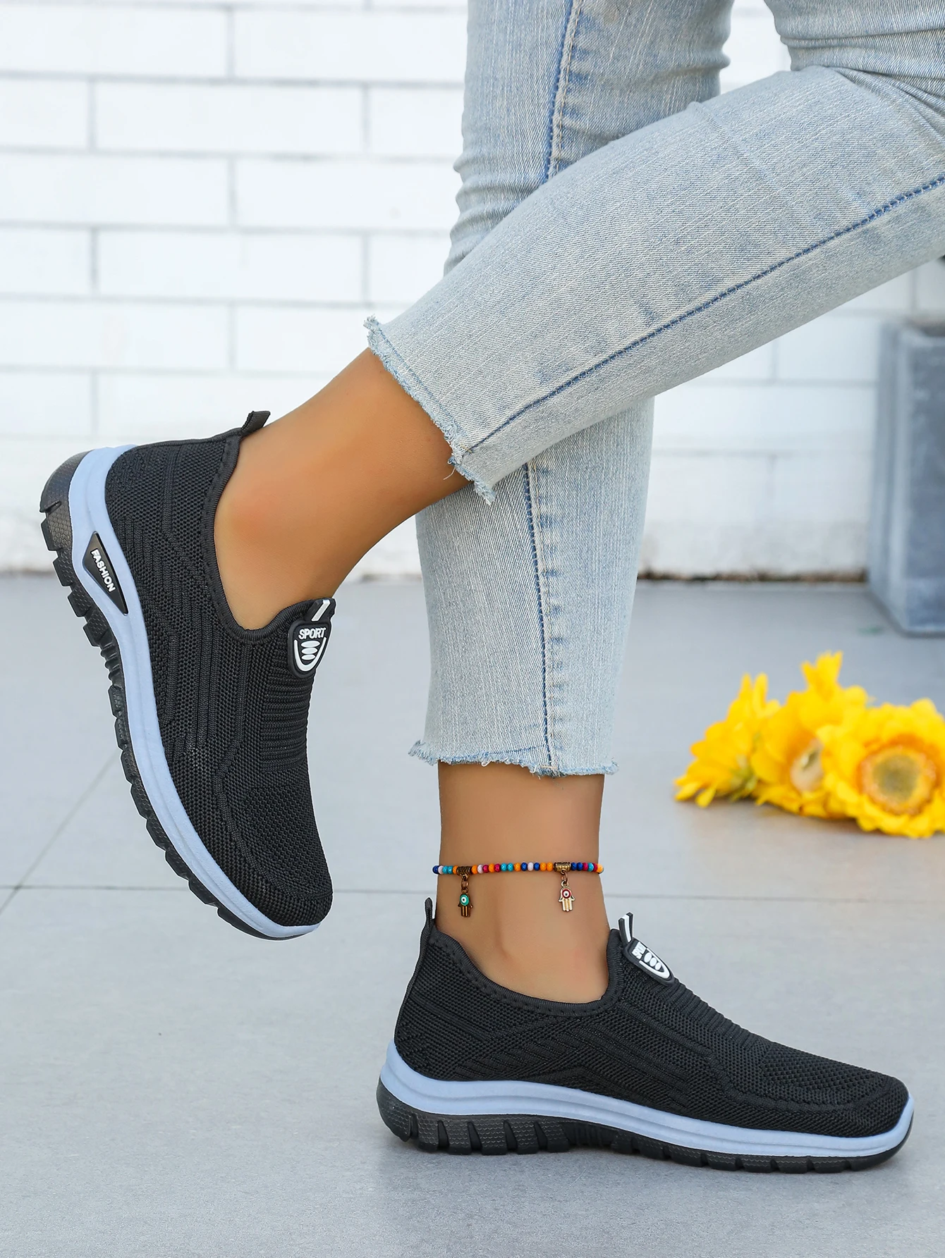 Women's Spring Autumn 2026 Breathable Flying Woven Slip‑On Sneakers Sale Casual Ladies Footwear Sports Shoes Free Shipping