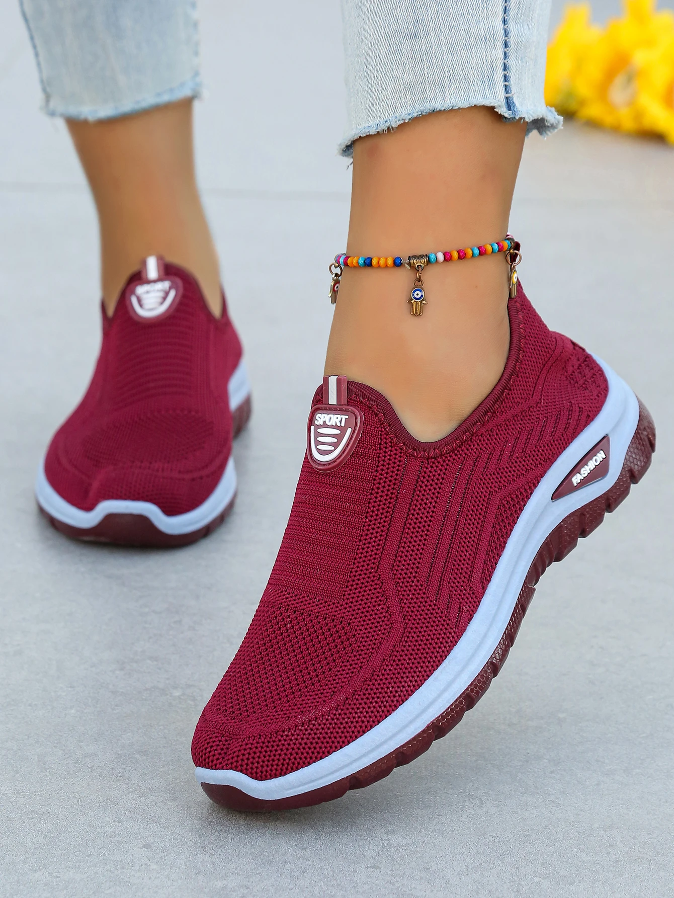 Women's Spring Autumn 2026 Breathable Flying Woven Slip‑On Sneakers Sale Casual Ladies Footwear Sports Shoes Free Shipping
