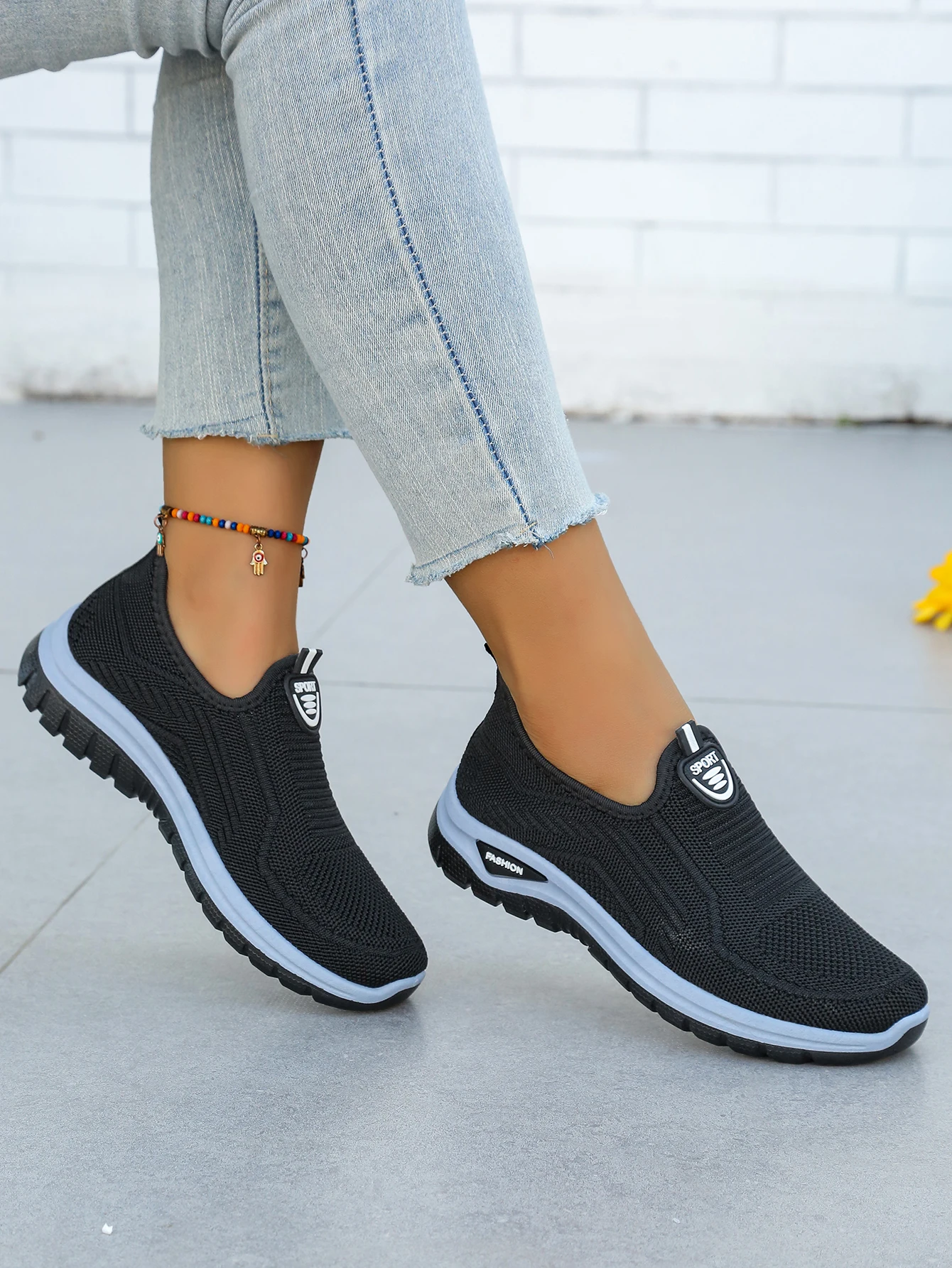 Women's Spring Autumn 2026 Breathable Flying Woven Slip‑On Sneakers Sale Casual Ladies Footwear Sports Shoes Free Shipping