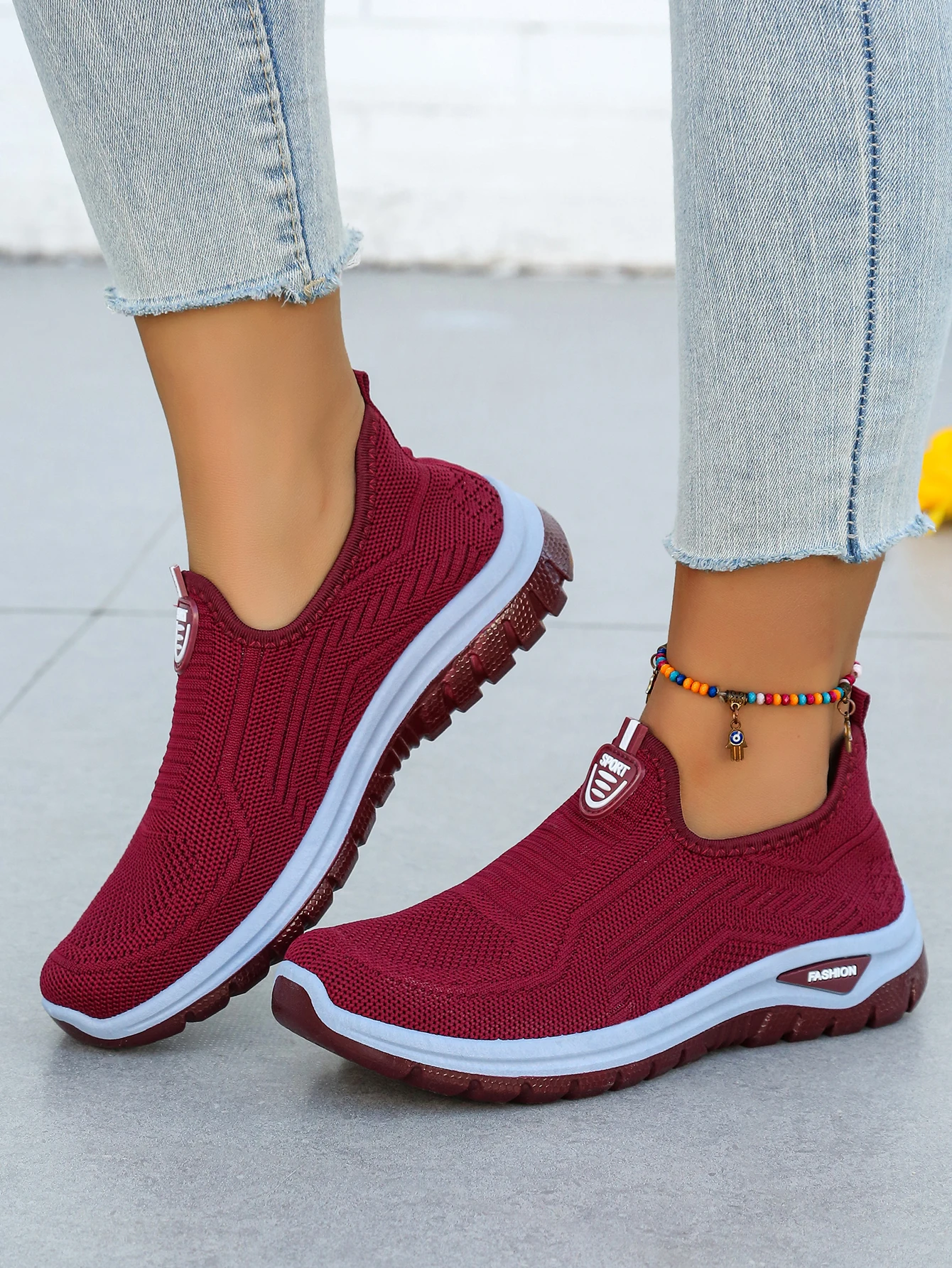 Women's Spring Autumn 2026 Breathable Flying Woven Slip‑On Sneakers Sale Casual Ladies Footwear Sports Shoes Free Shipping