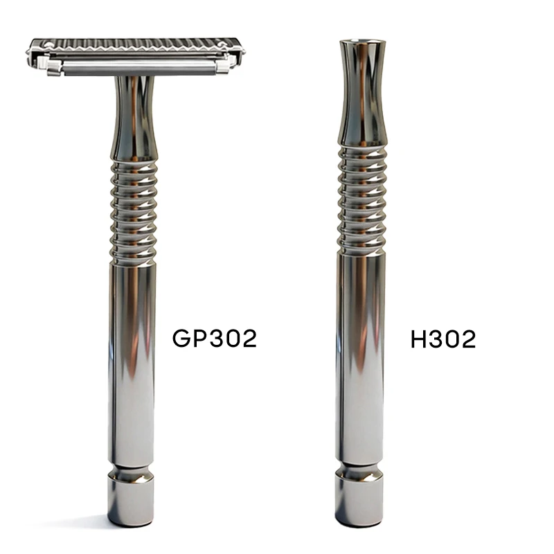 Shavcooo Glide Pro 4D Stainless Steel Safety Razor Eco-friendly Dual Half Shaving Shaver for Men Women Gift Kit with Travel Box
