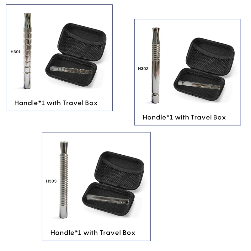 Shavcooo Glide Pro 4D Stainless Steel Safety Razor Eco-friendly Dual Half Shaving Shaver for Men Women Gift Kit with Travel Box