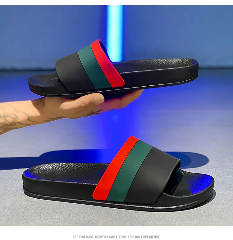 Summer Beach Slippers for Men and Women Fashion Comfortable EVA Breathable Sandals Home Indoor Sandals Plus Size Slippers 36-46