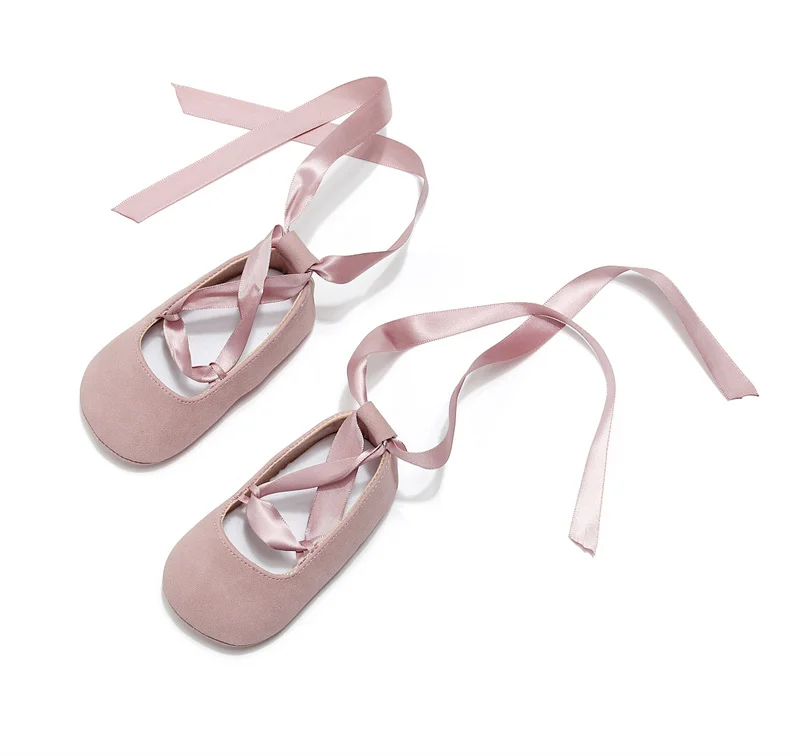 Fashion Newborn Baby Girl Shoes First Walkers Moccasins Cross Ribbon Princess Dance Soft Sole Infant Toddler Shoes Footwear