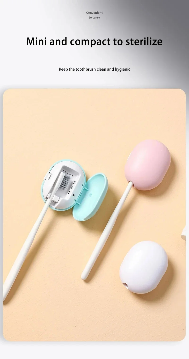  Portable Travel Toothbrush Sterilizer Home Bathroom Toothbrush UV Sterilization Toothbrush Box Holder USB Rechargeable