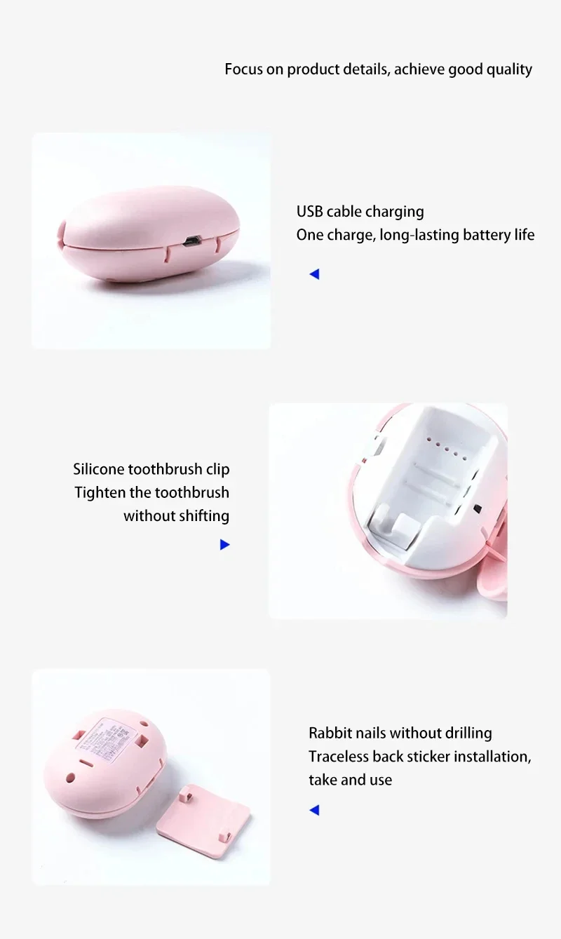 Portable Travel Toothbrush Sterilizer Home Bathroom Toothbrush UV Sterilization Toothbrush Box Holder USB Rechargeable