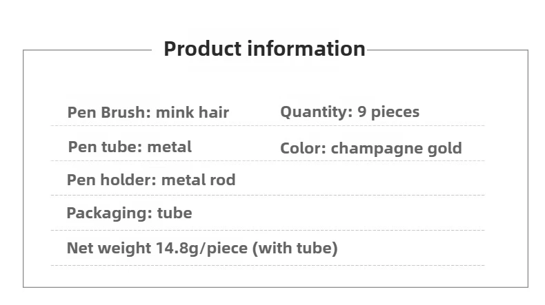 100% Pure Kolinsky Acrylic Nail Brush for Nail Salon Rose Gold Oval Crimped Shaped Metal Handle Professional Quality Nail Brush