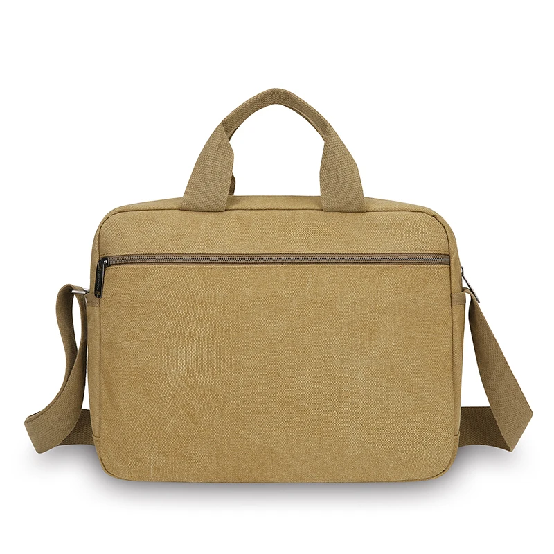 Men's Canvas Shoulder Bag Casual Crossbody Bag Daily Commuting Tote with Multiple Pockets Durable Lightweight School Travel Bag