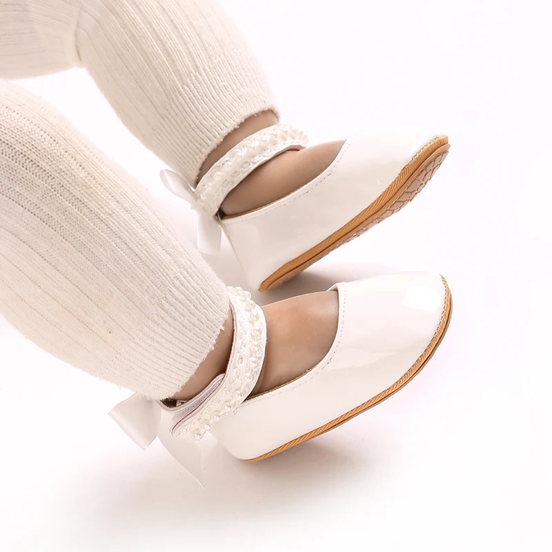 Baby girl princess shoes birthday shoes 0-18 months baby walking shoes soft soled bow shoes