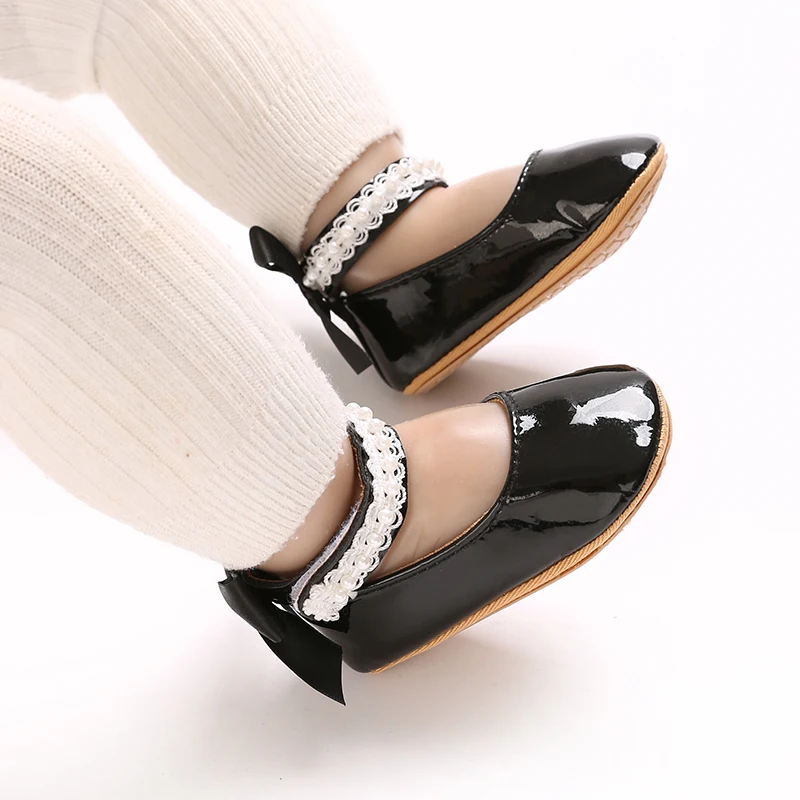 Baby girl princess shoes birthday shoes 0-18 months baby walking shoes soft soled bow shoes
