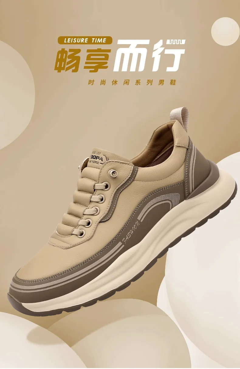 Mens Leather Slip On Loafers Comfortable Breathable Lightweight Non Slip Waterproof Casual Shoes for Wholesale
