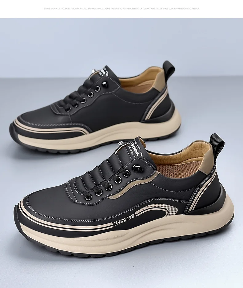 Mens Leather Slip On Loafers Comfortable Breathable Lightweight Non Slip Waterproof Casual Shoes for Wholesale