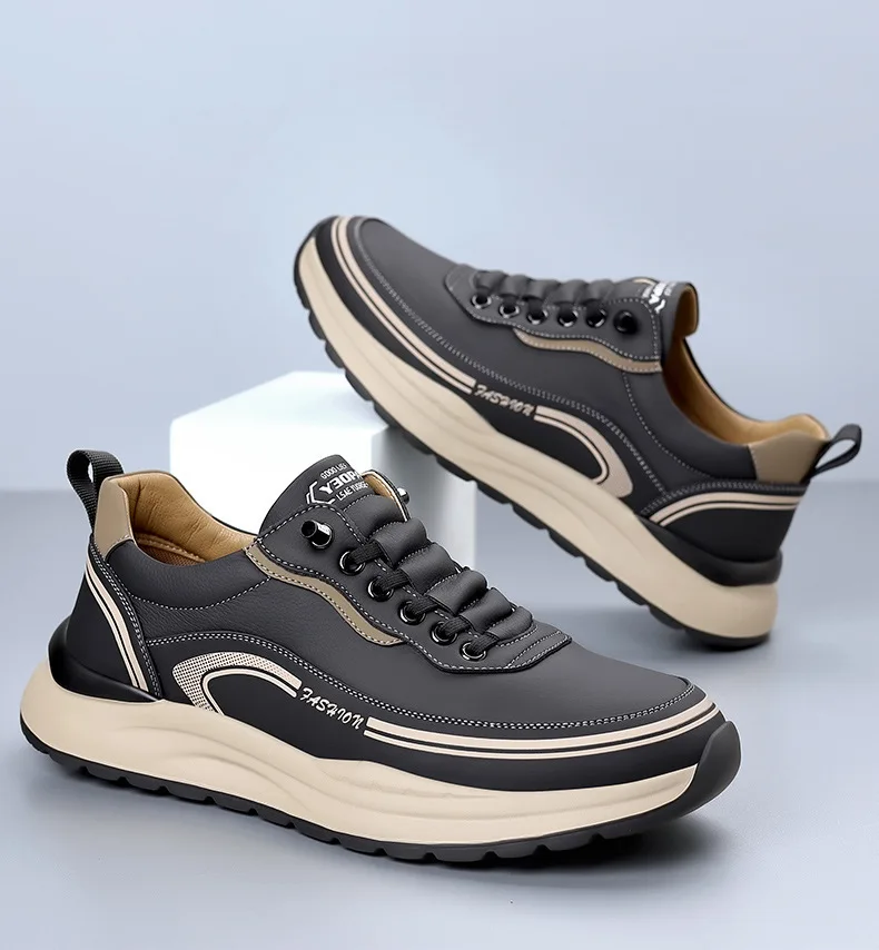 Mens Leather Slip On Loafers Comfortable Breathable Lightweight Non Slip Waterproof Casual Shoes for Wholesale