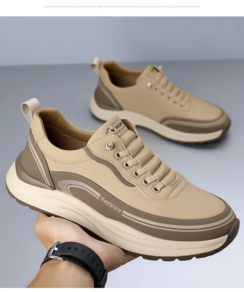 Mens Leather Slip On Loafers Comfortable Breathable Lightweight Non Slip Waterproof Casual Shoes for Wholesale