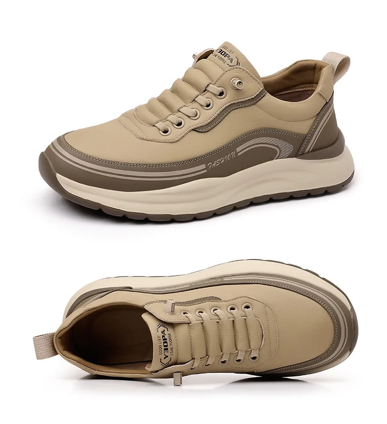 Mens Leather Slip On Loafers Comfortable Breathable Lightweight Non Slip Waterproof Casual Shoes for Wholesale