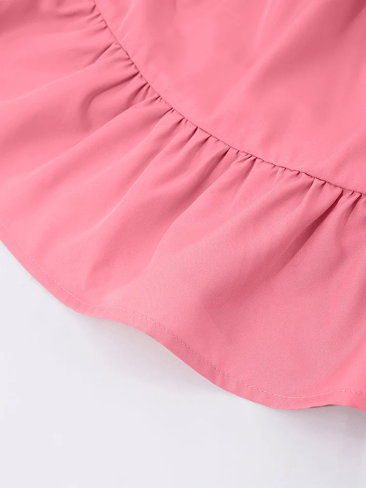 Spring And Summer Women's Plus-Size Casual Cute Elegant Off-Shoulder Lantern Sleeve Bow Solid Color Puff Dress