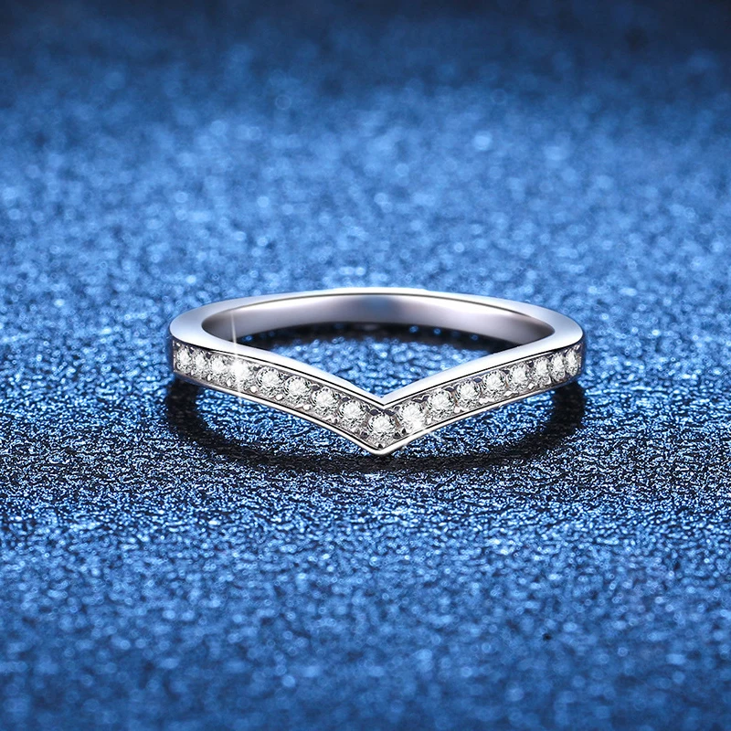 Promotion 100% Authentic Moissanite and Cubic Zirconia Unisex Ring S925 Silver Ring D VVS1 Luxury Sparkle for Men and Women