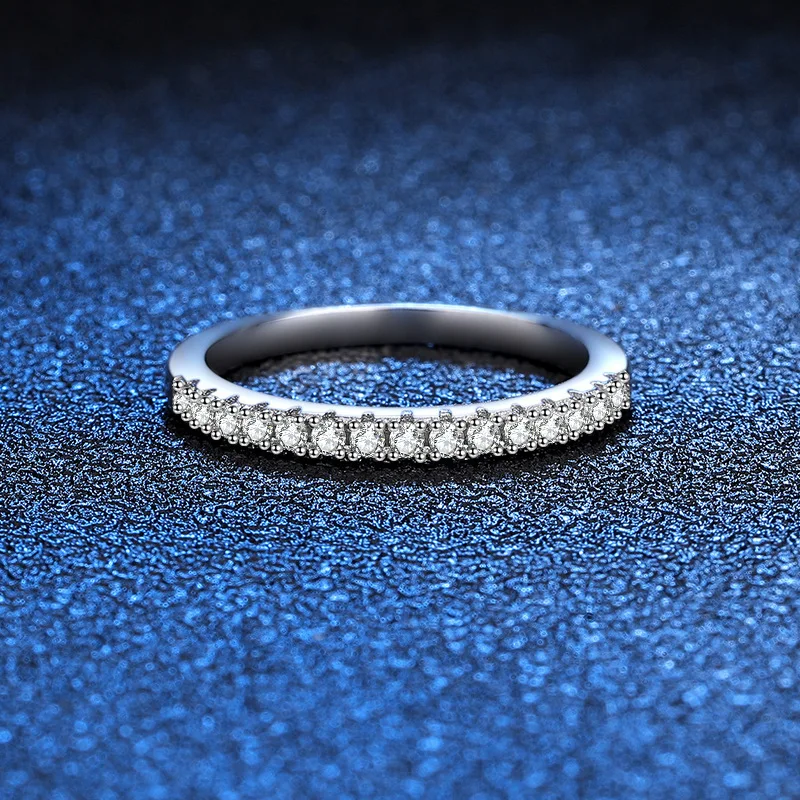 Promotion 100% Authentic Moissanite and Cubic Zirconia Unisex Ring S925 Silver Ring D VVS1 Luxury Sparkle for Men and Women