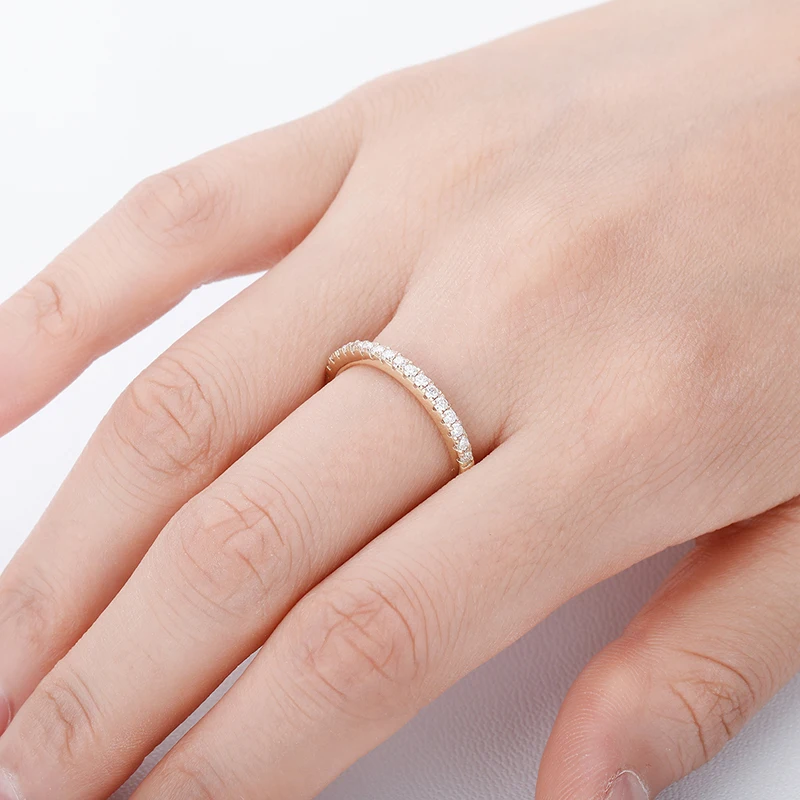 Promotion 100% Authentic Moissanite and Cubic Zirconia Unisex Ring S925 Silver Ring D VVS1 Luxury Sparkle for Men and Women