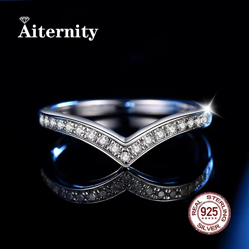 Pass Diamond Tester Moissanite Ring And Zircon Unisex Rings 100% Real S925 Silver Ring For Men and Women Luxury Brilliant D VVS1