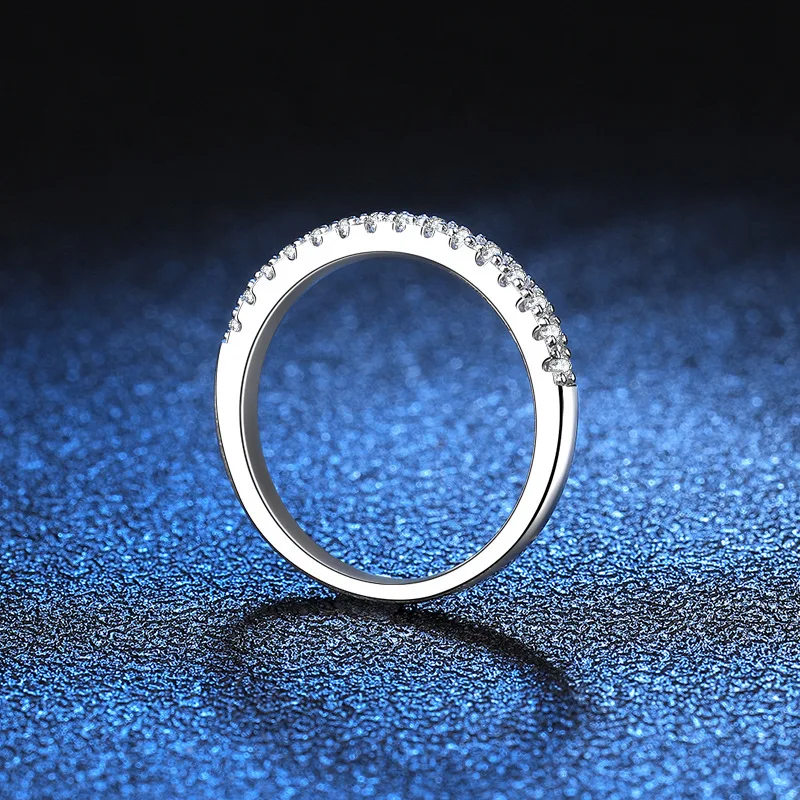 Pass Diamond Tester Moissanite Ring And Zircon Unisex Rings 100% Real S925 Silver Ring For Men and Women Luxury Brilliant D VVS1
