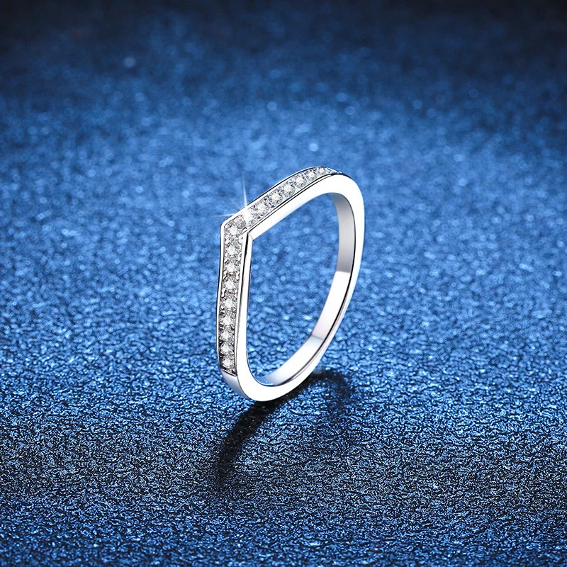 Pass Diamond Tester Moissanite Ring And Zircon Unisex Rings 100% Real S925 Silver Ring For Men and Women Luxury Brilliant D VVS1