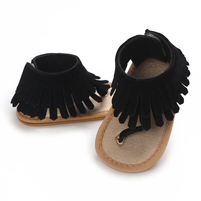 Summer New Women's Baby Sandals With Tassel Design Soft Soled Baby Shoes 0-12 Months Baby Walking Shoes