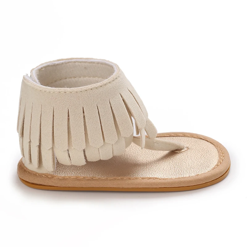 Summer New Women's Baby Sandals With Tassel Design Soft Soled Baby Shoes 0-12 Months Baby Walking Shoes
