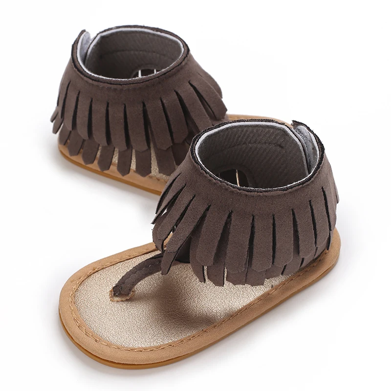 Summer New Women's Baby Sandals With Tassel Design Soft Soled Baby Shoes 0-12 Months Baby Walking Shoes