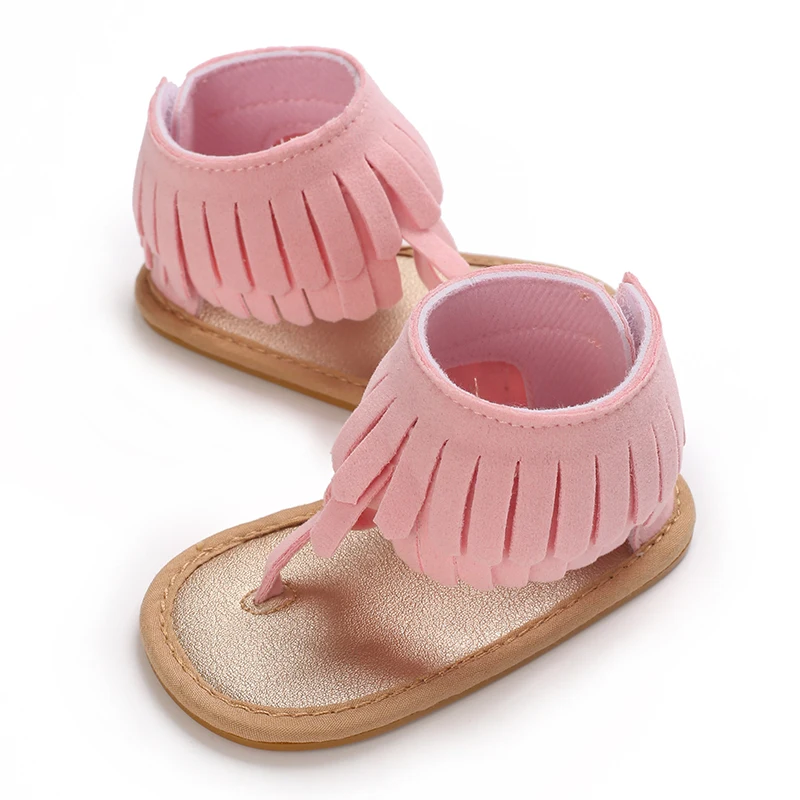 Summer New Women's Baby Sandals With Tassel Design Soft Soled Baby Shoes 0-12 Months Baby Walking Shoes