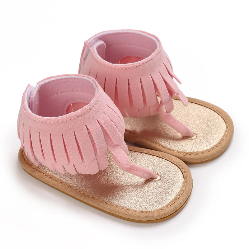 Summer New Women's Baby Sandals With Tassel Design Soft Soled Baby Shoes 0-12 Months Baby Walking Shoes
