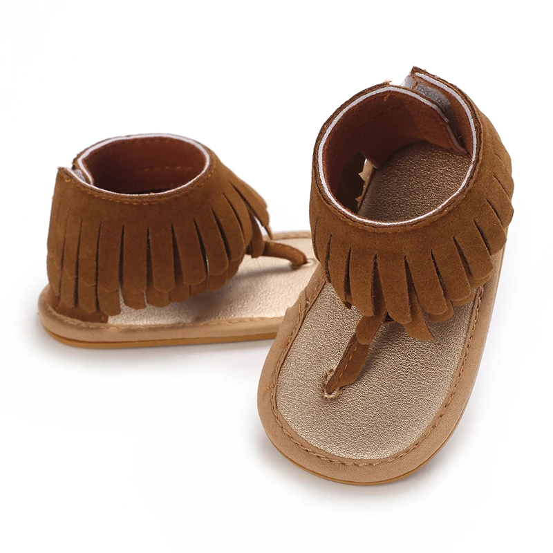 Summer New Women's Baby Sandals With Tassel Design Soft Soled Baby Shoes 0-12 Months Baby Walking Shoes