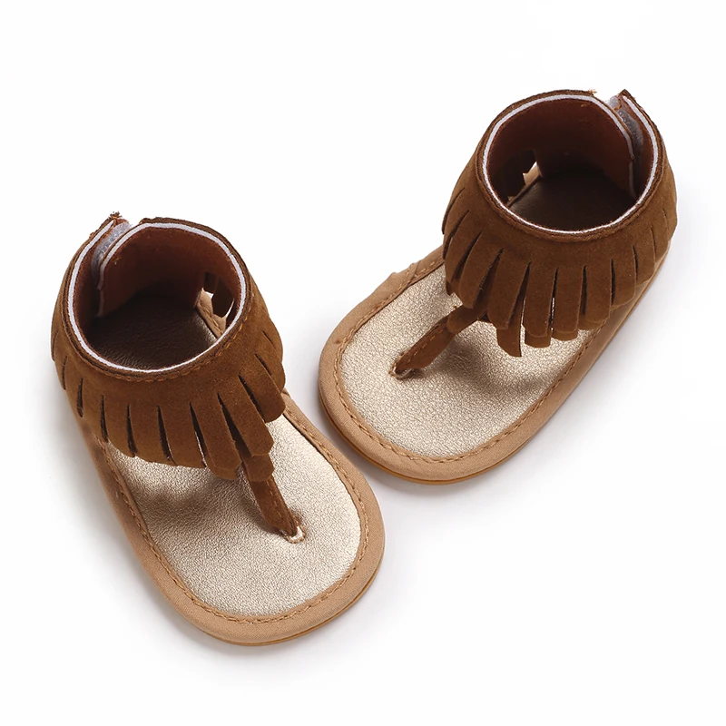 Summer New Women's Baby Sandals With Tassel Design Soft Soled Baby Shoes 0-12 Months Baby Walking Shoes