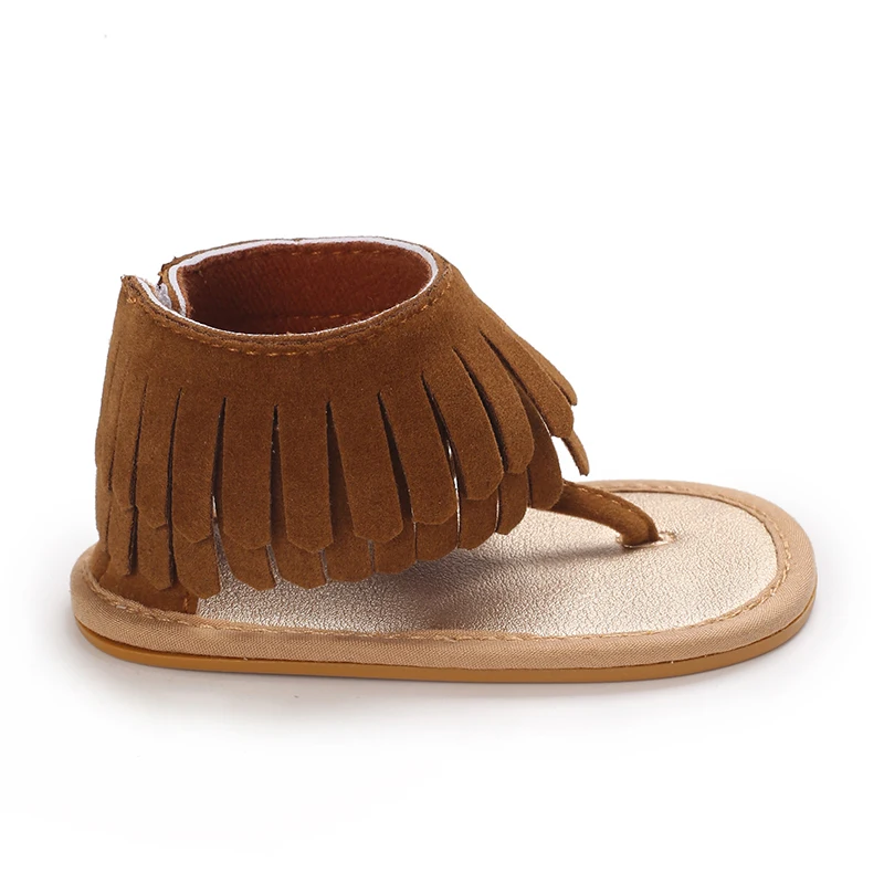 Summer New Women's Baby Sandals With Tassel Design Soft Soled Baby Shoes 0-12 Months Baby Walking Shoes