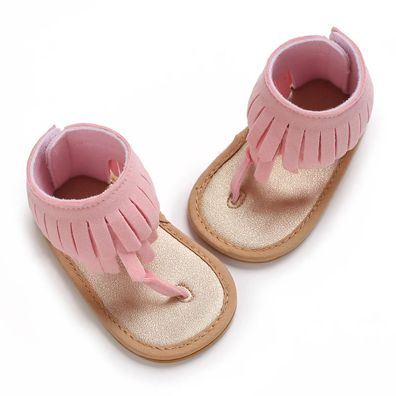 Summer New Women's Baby Sandals With Tassel Design Soft Soled Baby Shoes 0-12 Months Baby Walking Shoes