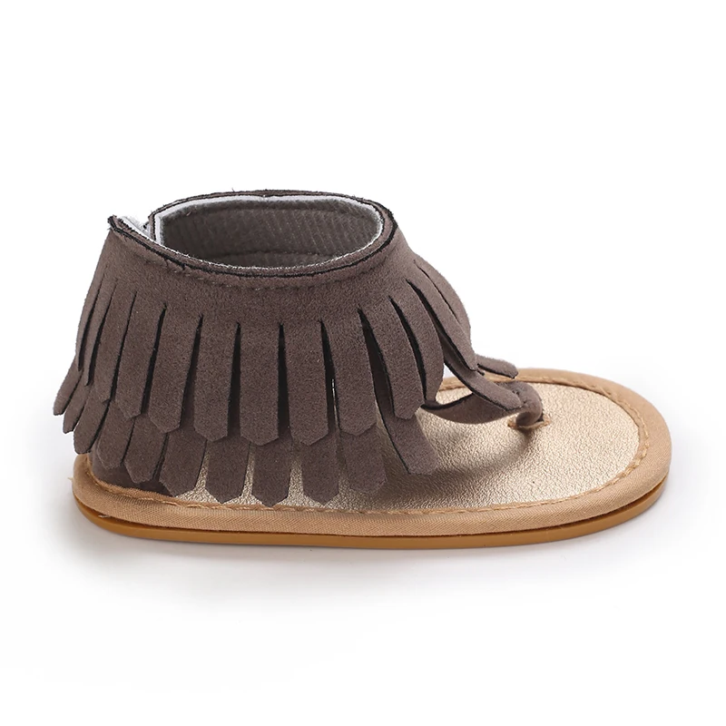 Summer New Women's Baby Sandals With Tassel Design Soft Soled Baby Shoes 0-12 Months Baby Walking Shoes