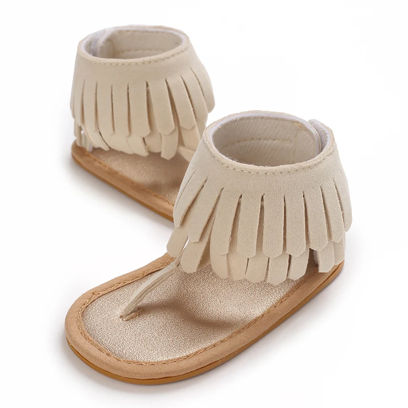 Summer New Women's Baby Sandals With Tassel Design Soft Soled Baby Shoes 0-12 Months Baby Walking Shoes
