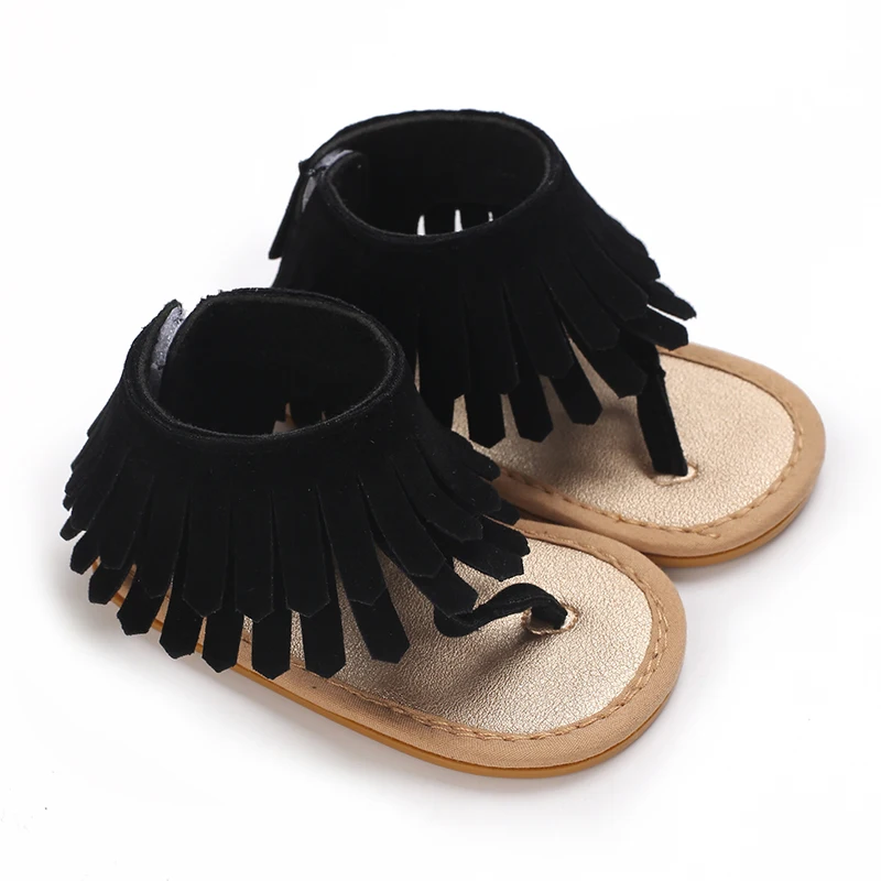 Summer New Women's Baby Sandals With Tassel Design Soft Soled Baby Shoes 0-12 Months Baby Walking Shoes
