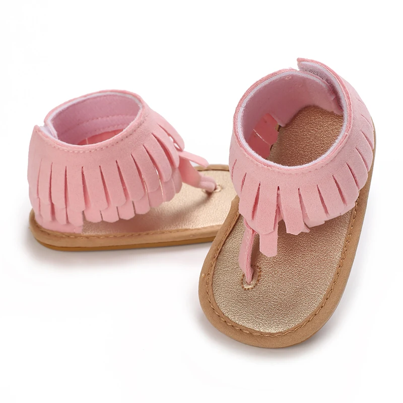 Summer New Women's Baby Sandals With Tassel Design Soft Soled Baby Shoes 0-12 Months Baby Walking Shoes